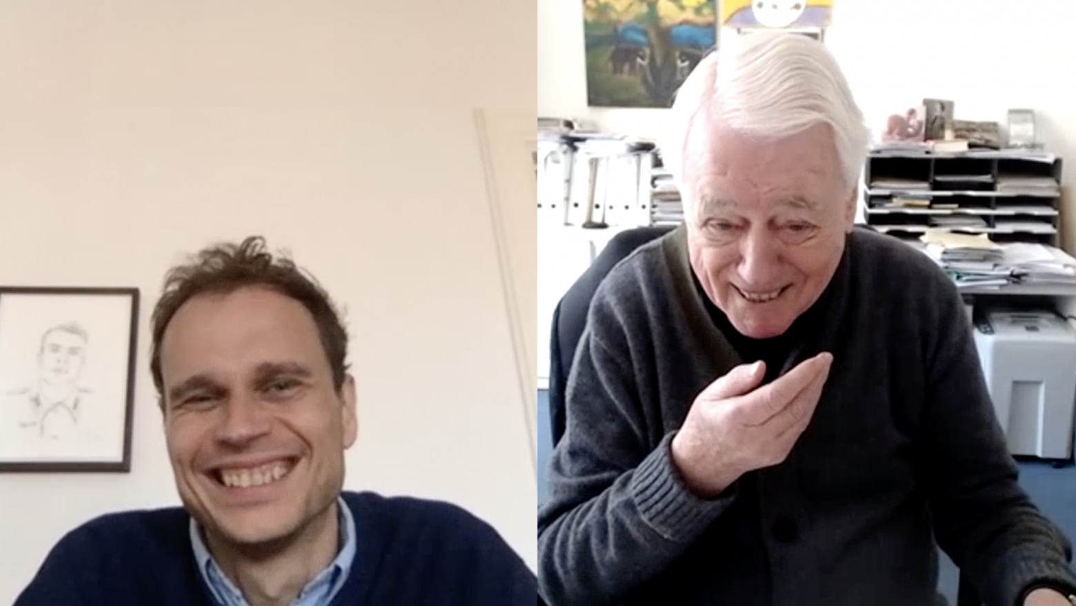 "Jeder wir Robinson auf seiner Insel": Monopol-Redakteur Daniel Völzke (links) und Alexander Klinge beim Skype-Gespräch