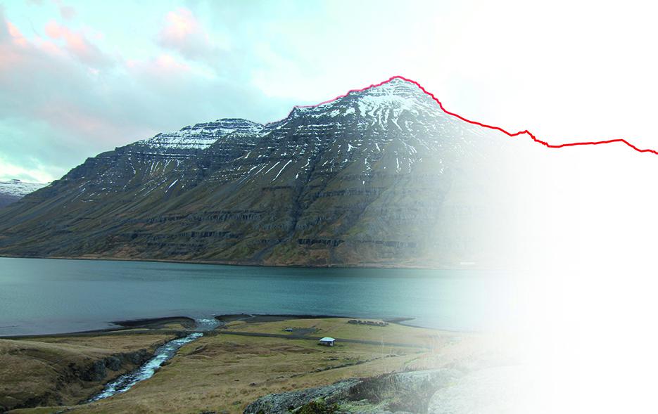 Isländische Berg- und Seelandschaft