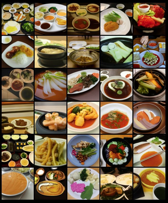 Sprachbasierte Darstellung des Dall E-Programms von koreanischen Essen