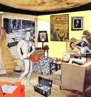 Richard Hamilton "Just what is it that makes today's homes so different, so appealing?" (1956), Collage