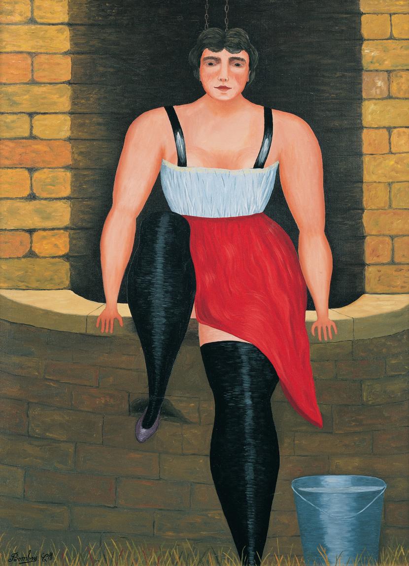 Camille Bombois "Femme assise sur le puits", circa 1925