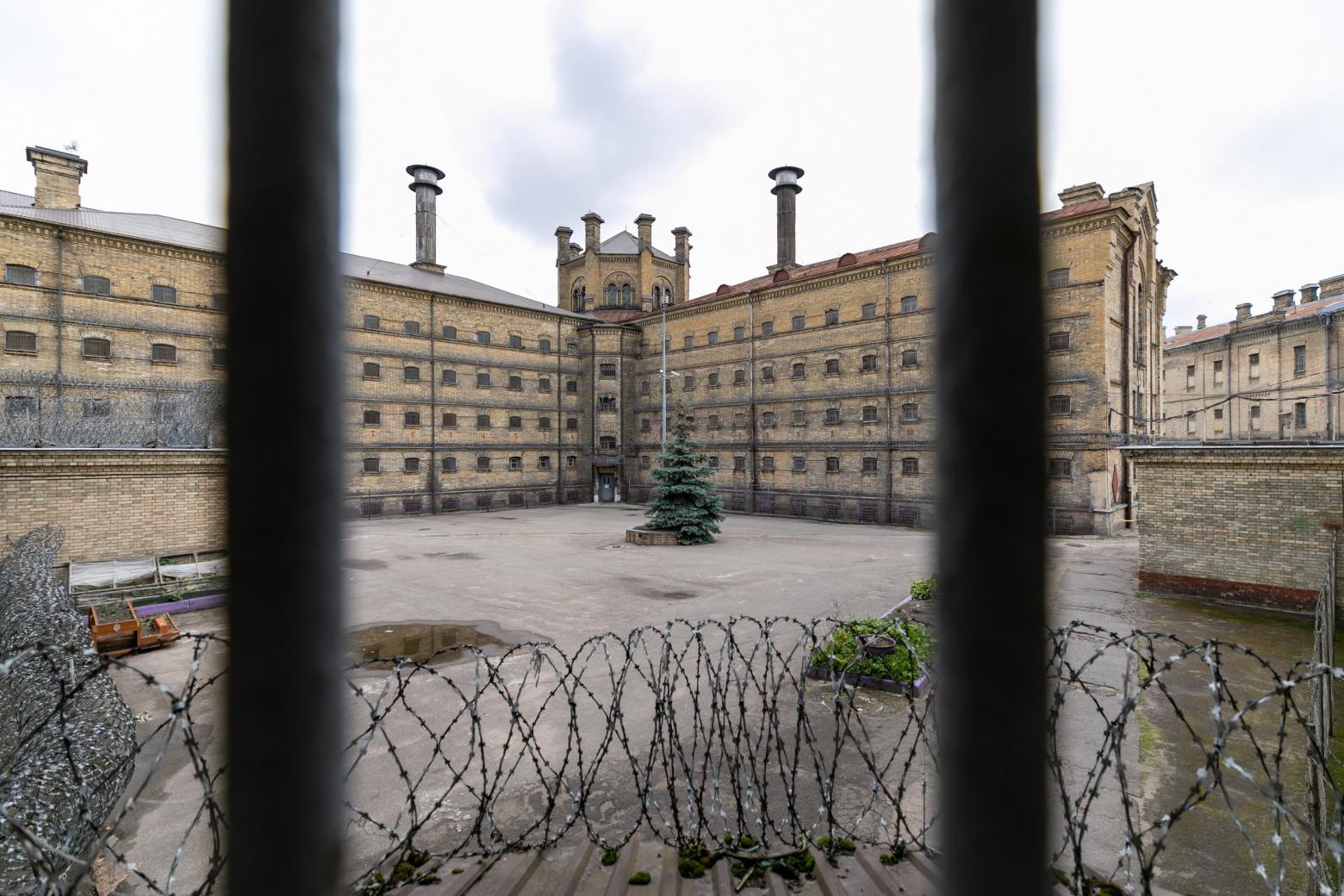 Innenhof des Lukiskiu Gefängnis