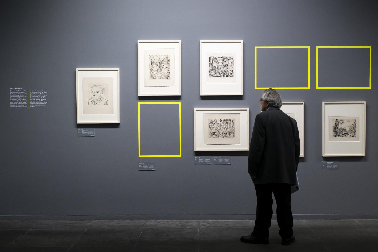 Max Beckmann "Gesichter" in der Ausstellung "Gurlitt - eine Bilanz" im Kunstmuseum Bern, 2022