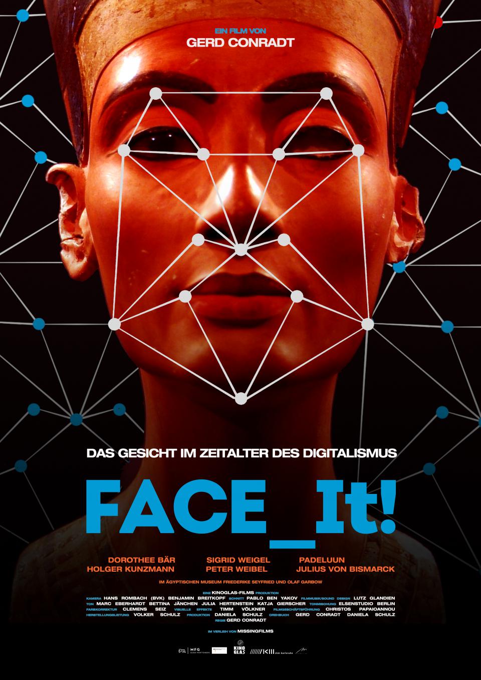 Nofretete in der "Face App": Filmplakat für "Face It!"