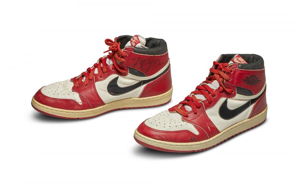 "Nike Air Jordan1S", die Michael Jordan 1985 gemeinsam mit Nike entworfen hat