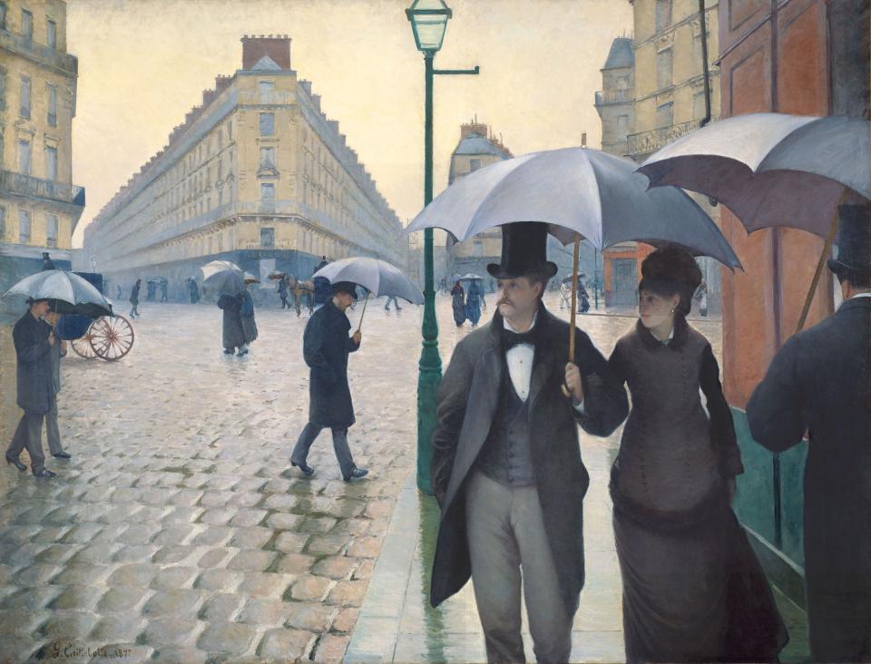 Gustave Caillebotte "Straße in Paris an einem regnerischen Tag", 1877