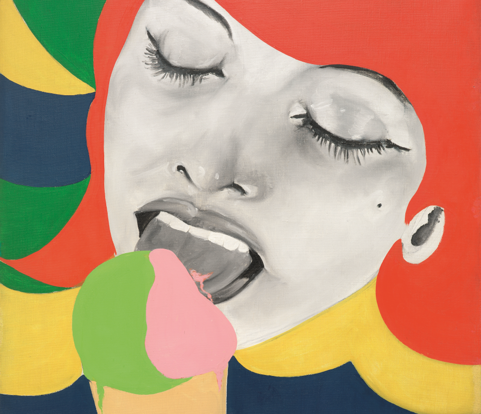 Evelyn Axell "Ice Cream 1", 1964, zu sehen in der Ausstellung "Amazons of Pop" in der Kunsthalle Kiel