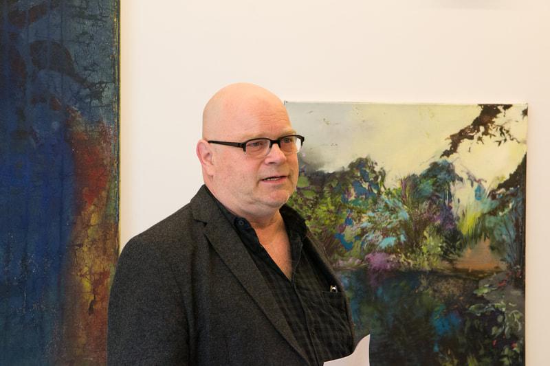 Klaus Fischer bei der Eröffnung "Nach dem Bild ist vor dem Bild", 2018     