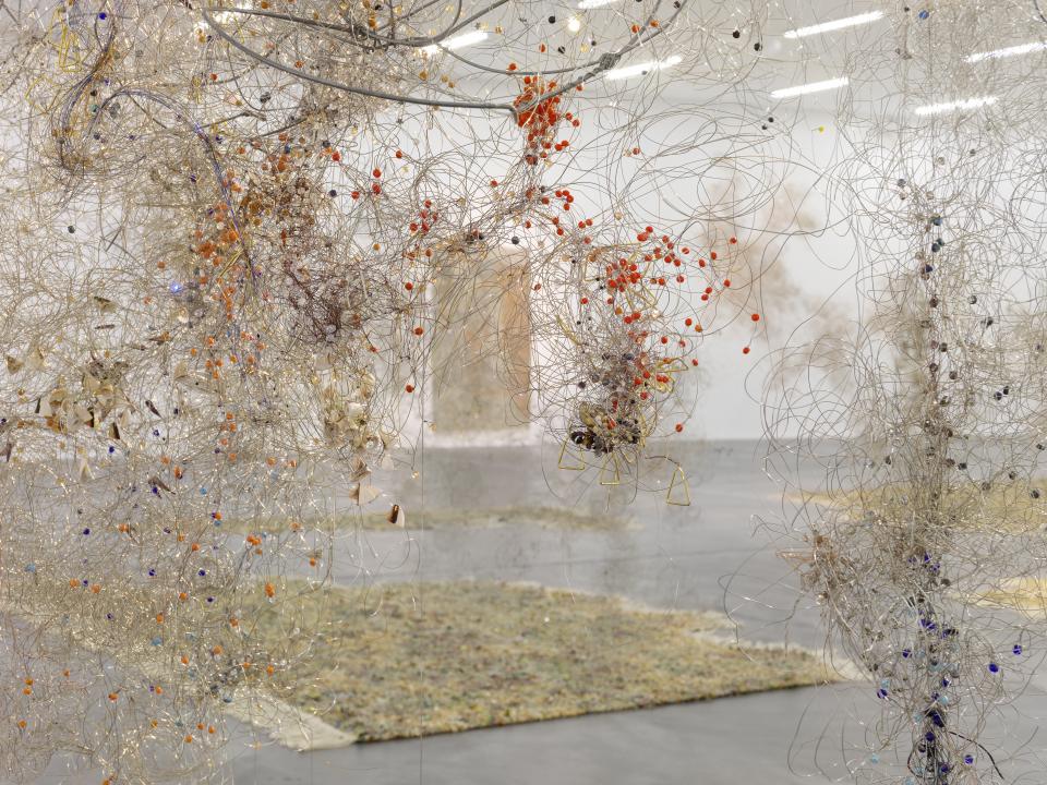 Installationsansicht "Igshaan Adams, Kicking Dust", Kunsthalle Zürich, 2022