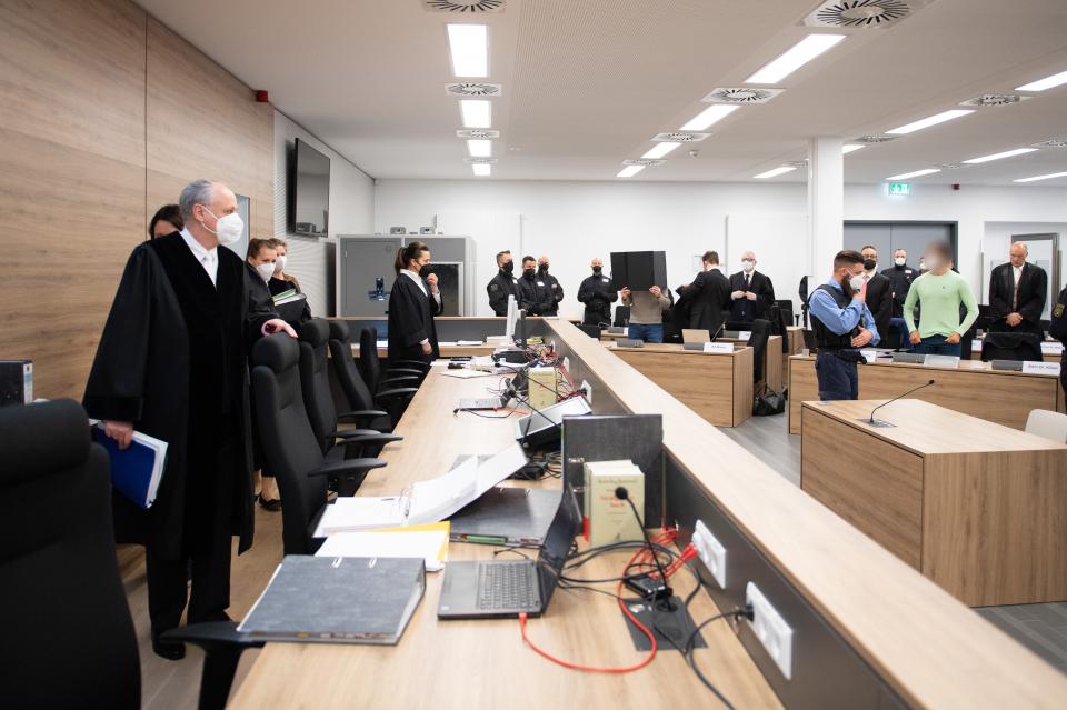 Verhandlungssaal im Landgericht Dresden