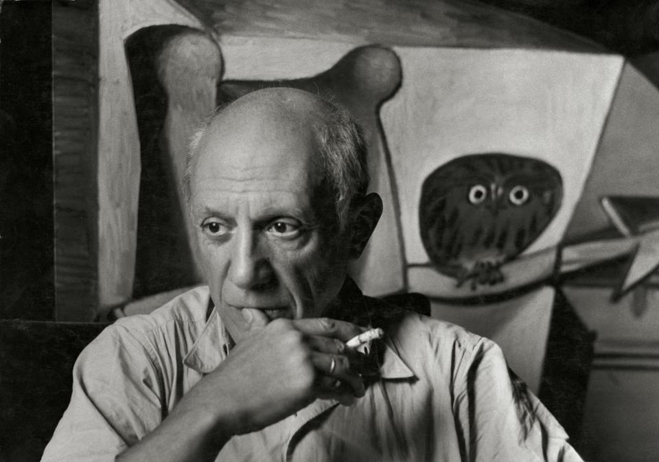 Herbert Lists Fotografie "Pablo Picasso mit `Chouette dans un intérieur`" aus dem Jahr 1946 ist ab dem 14. Mai im Hamburger Bucerius Kunstforum zu sehen
