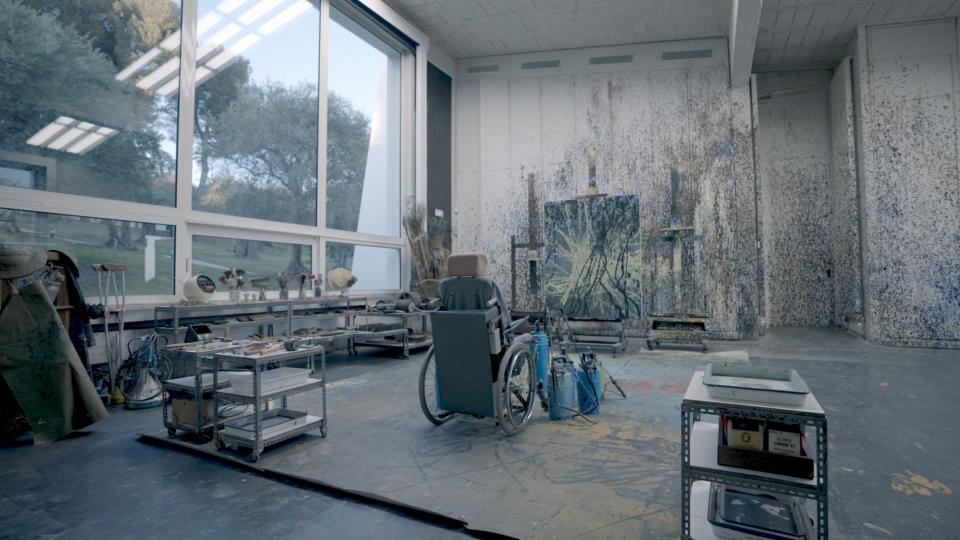 Das Atelier von Hans Hartung in der Fondation Hartung-Bergman