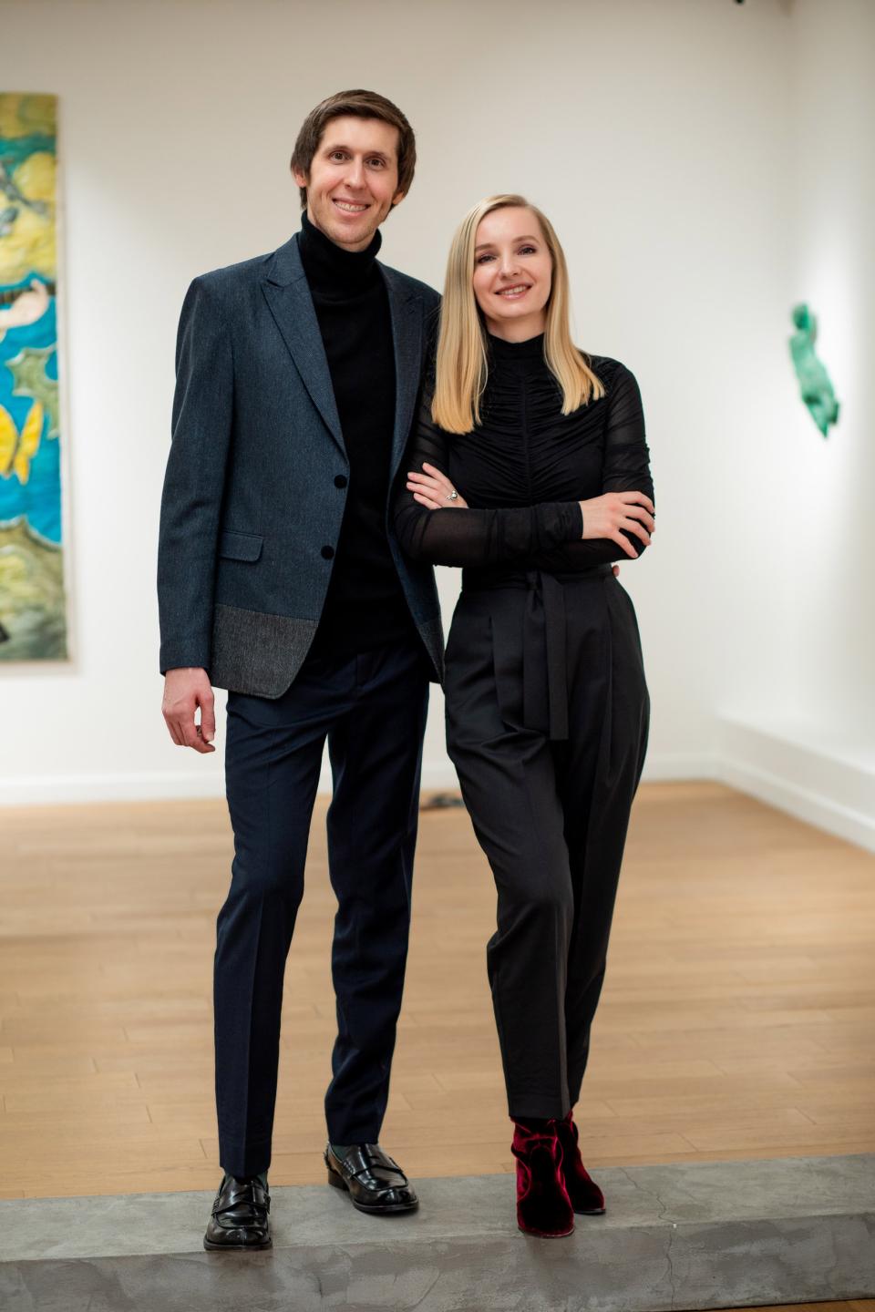Die Galeristen Max und Julia Voloshyn