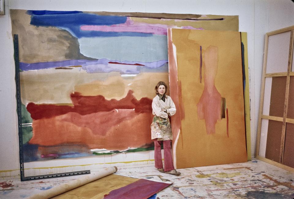 Helen Frankenthaler in ihrem Atelier in der East 83rd Street, New York, 1974
