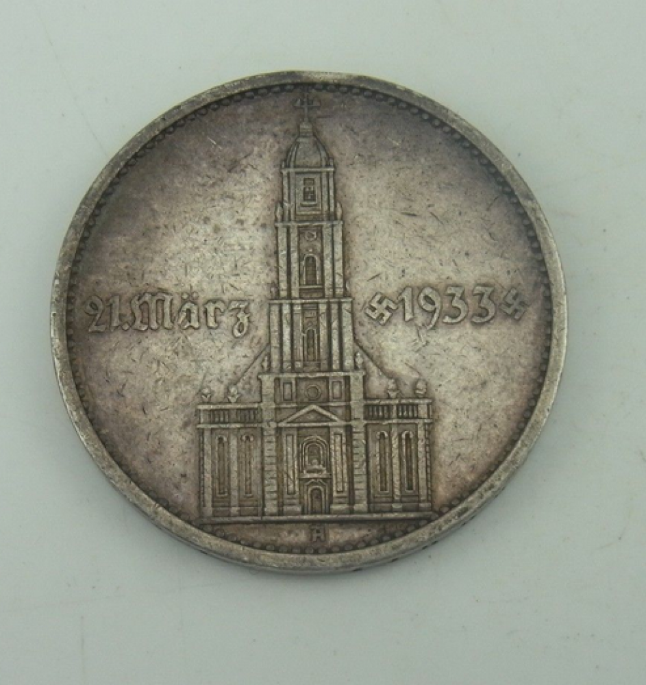 NS-Münze zu 5 Reichsmark mit der Garnisonskirche 