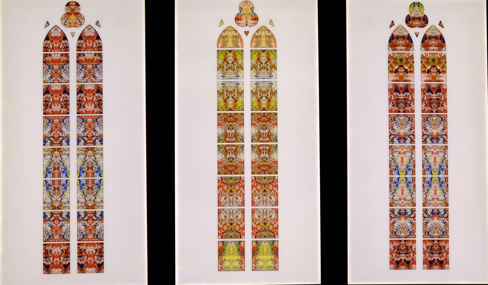  Die Fenster-Entwürfe des weltweit berühmten Künstlers Gerhard Richter für das Benediktinerkloster im saarländischen Tholey 