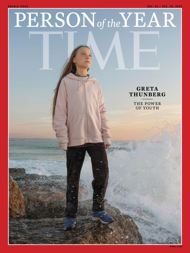 Greta Thunberg als "Person of the Year" auf dem Cover des "Time Magazines" 