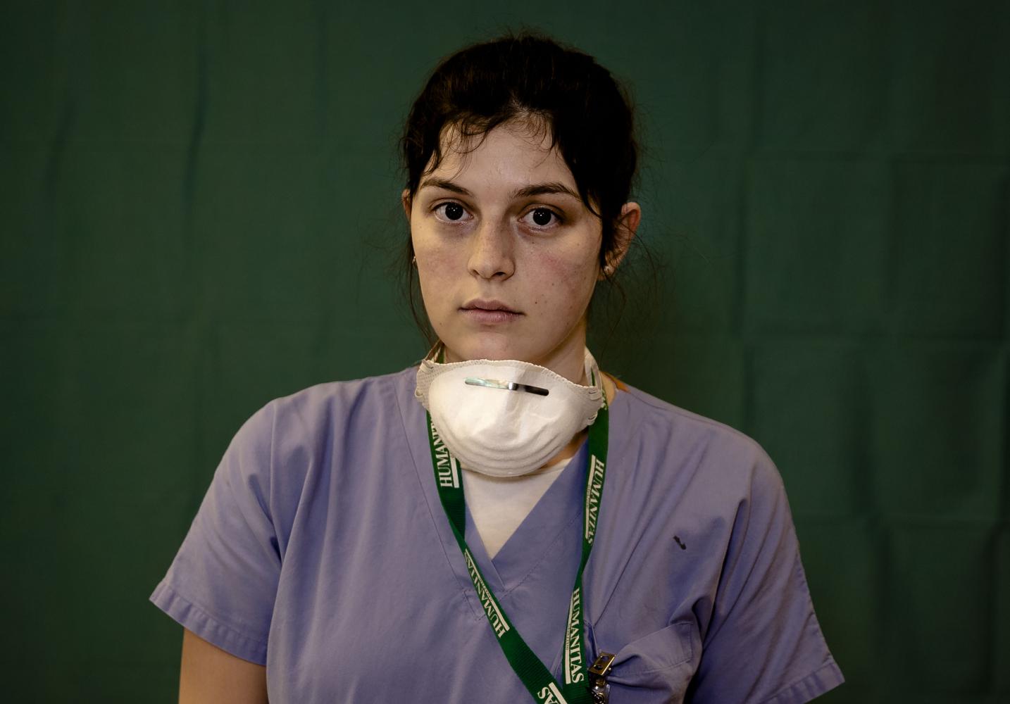 Lucia Perolari, 24, Krankenschwester im italienischen Krankenhaus "Humanitas Gavazzeni" in Bergamo