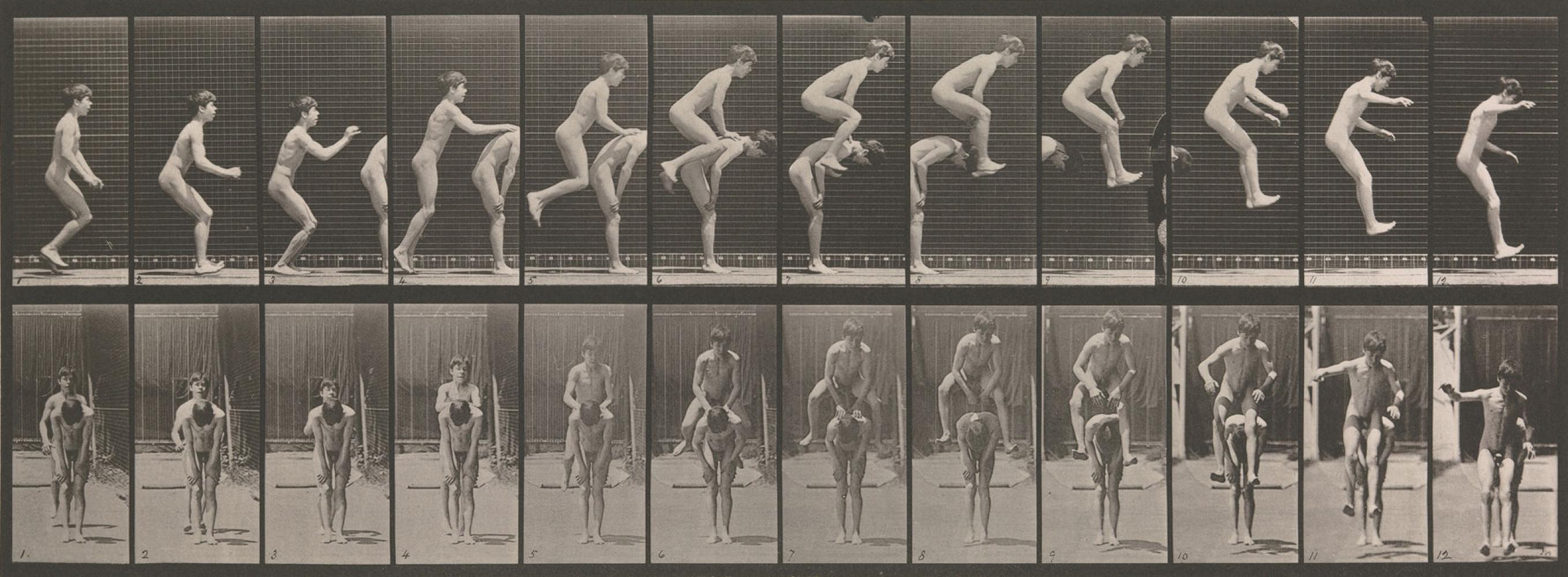 Eadweard Muybridge "Boys Playing Leapfrog", 1883-1886
