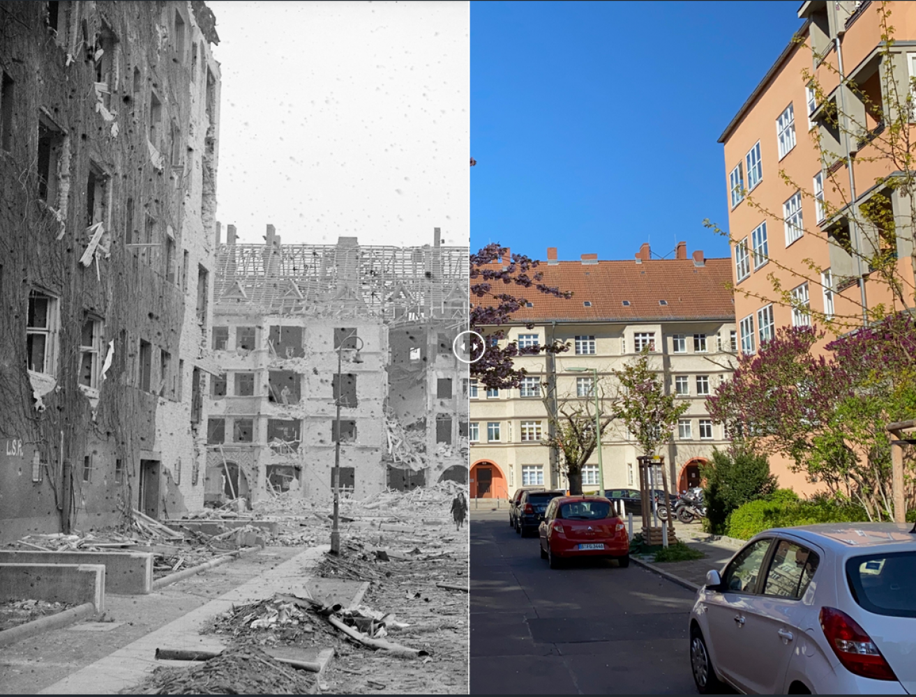 Otzenstraße, 1944 und heute