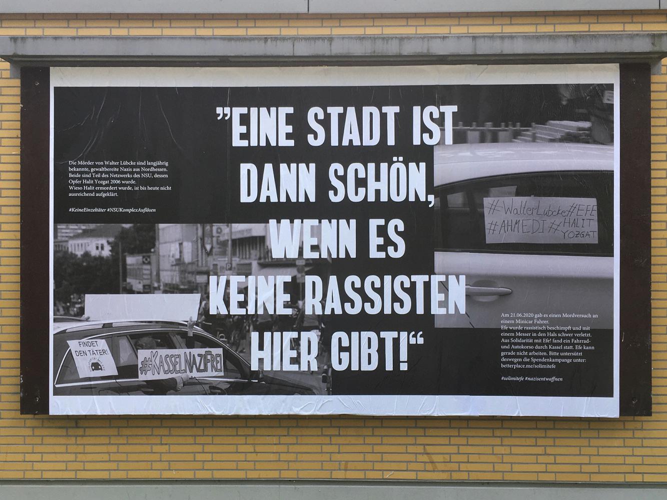 Die originale Plakatwand in der Menzelstraße 15, Kassel