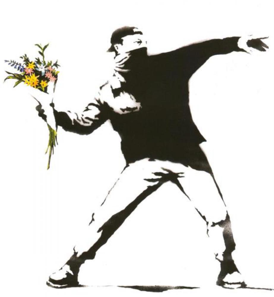 Banksy "Flower thrower"