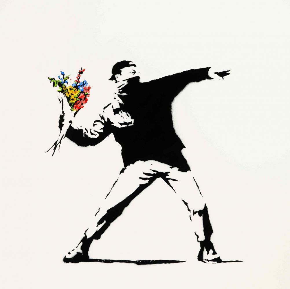 Banksy "Love is in the Air"