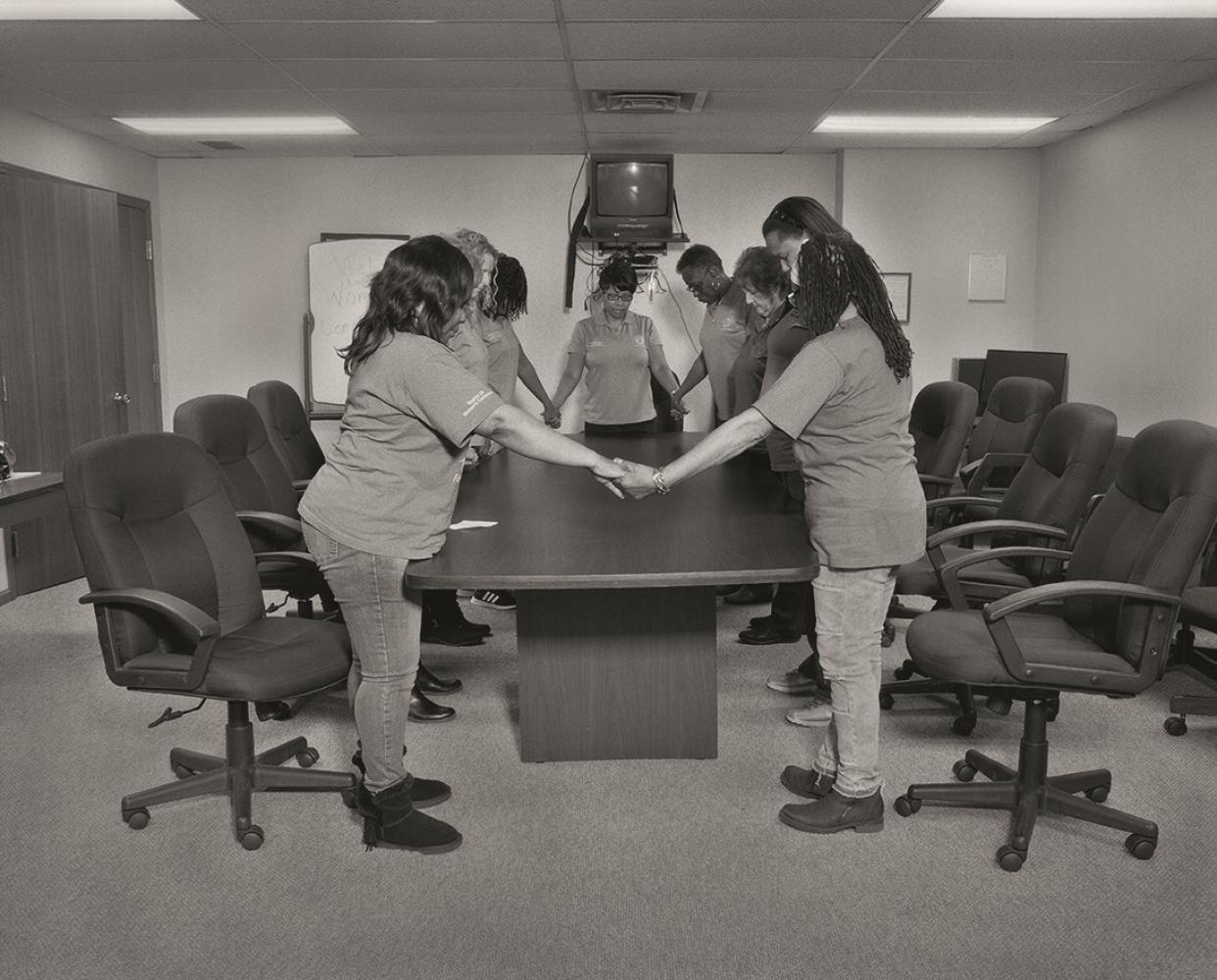Women’s Committee final gathering inside their conference room at UAW Local 1112 Reuther Scandy Alli union hall 