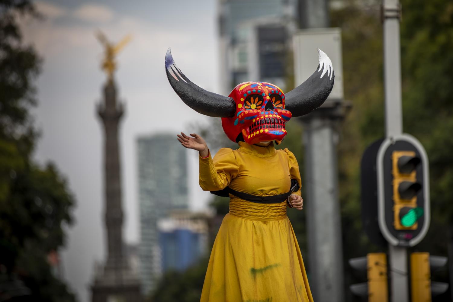 Parade zum Tag der Toten in Mexiko-Stadt