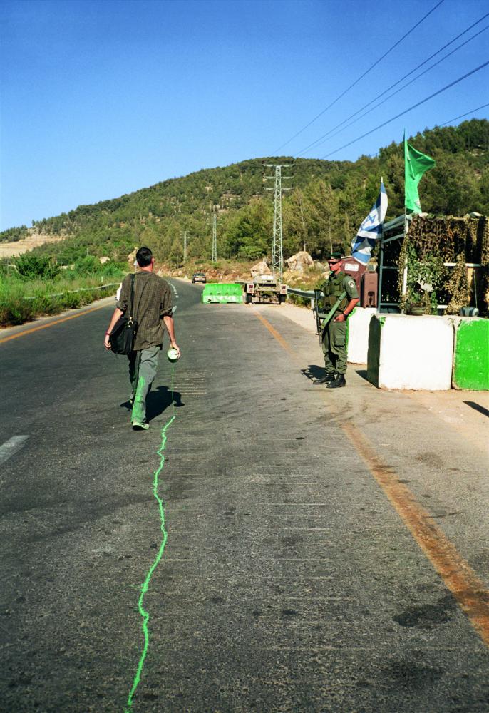 Francis Alÿs "The Green Line (Sometimes Doing Something Poetic Can Become Political, and Sometimes Doing Something Political Can Become Poetic)"