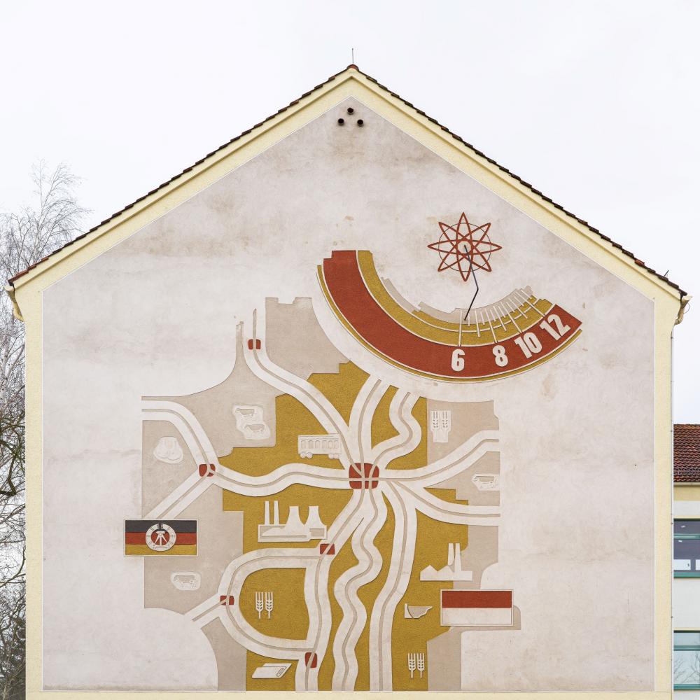 Ein Wandbild von Gerhard Richter aus DDR-Zeiten