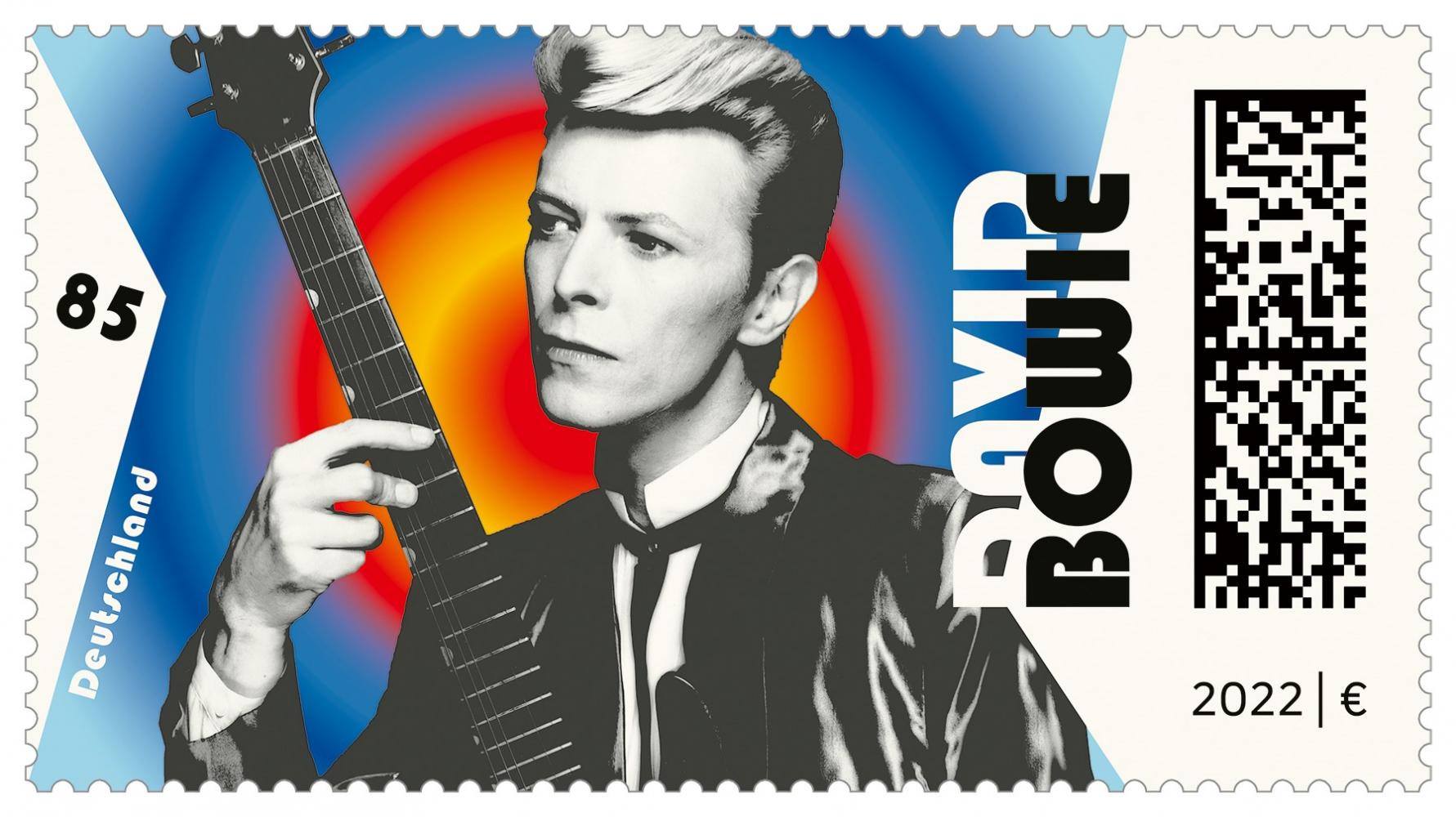 Briefmarke zum 75. Geburtstag von David Bowie