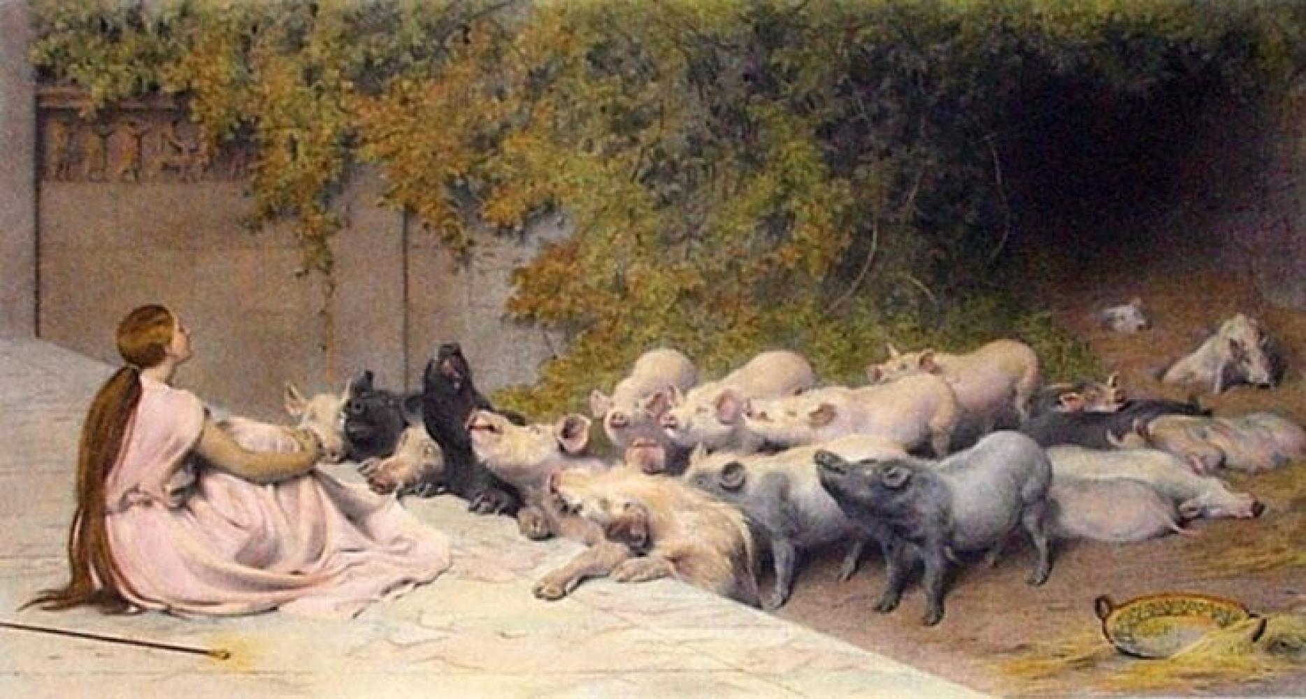 Briton Rivière "Circe und ihre Schweine", 1896