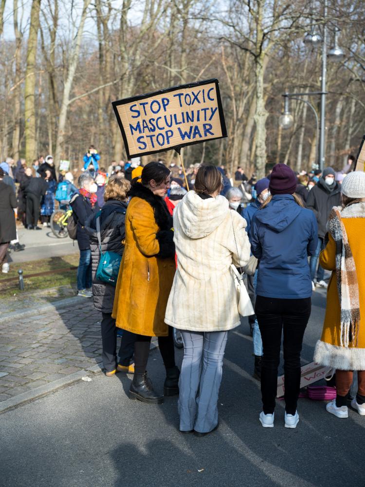 Pro-Ukraine and Anti-Kriegs-Demonstration in Berlin, 27. Februar 2022