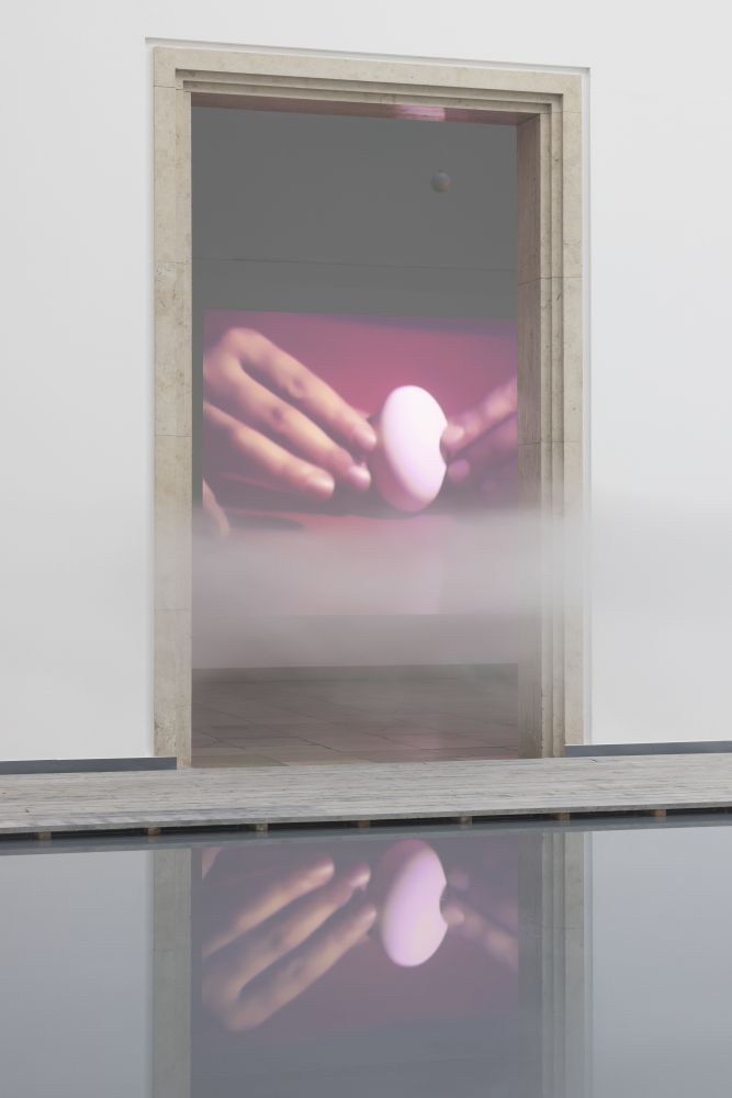 Fujiko Nakaya "Nebel leben", Installationsansicht Haus der Kunst, München, 2022