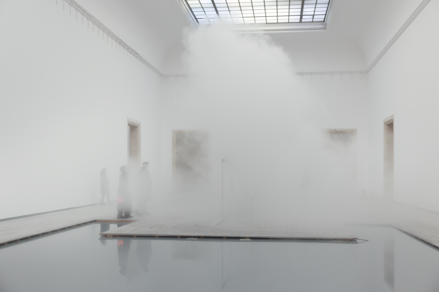 Fujiko Nakaya "Nebel Leben", Installationsansicht Haus der Kunst München, 2022