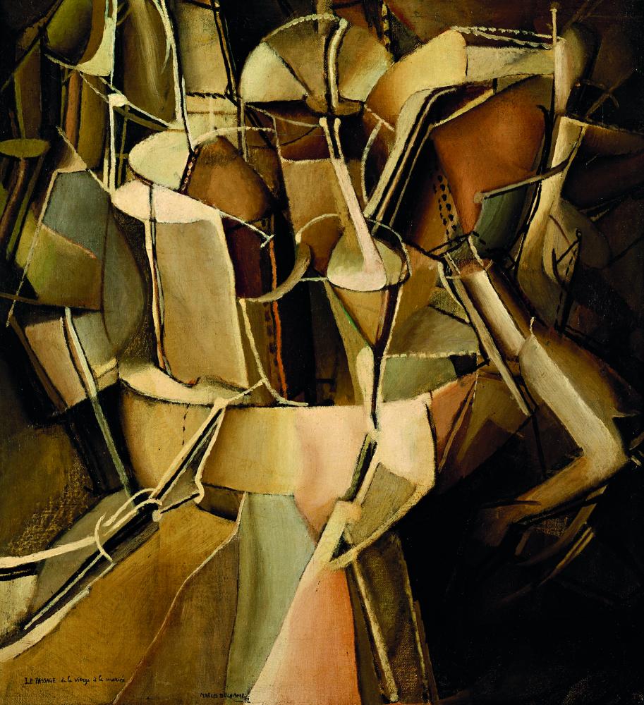 Marcel Duchamp, "Le Passage de la Vierge à la Mariée (Der Übergang von der Jungfrau zur Neuvermählten)", 1912