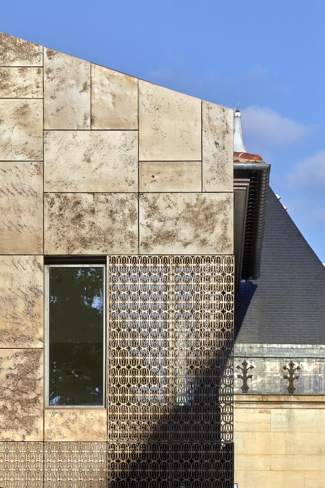 Das neue Empfangsgebäude des Cluny-Museums: die Westfassade