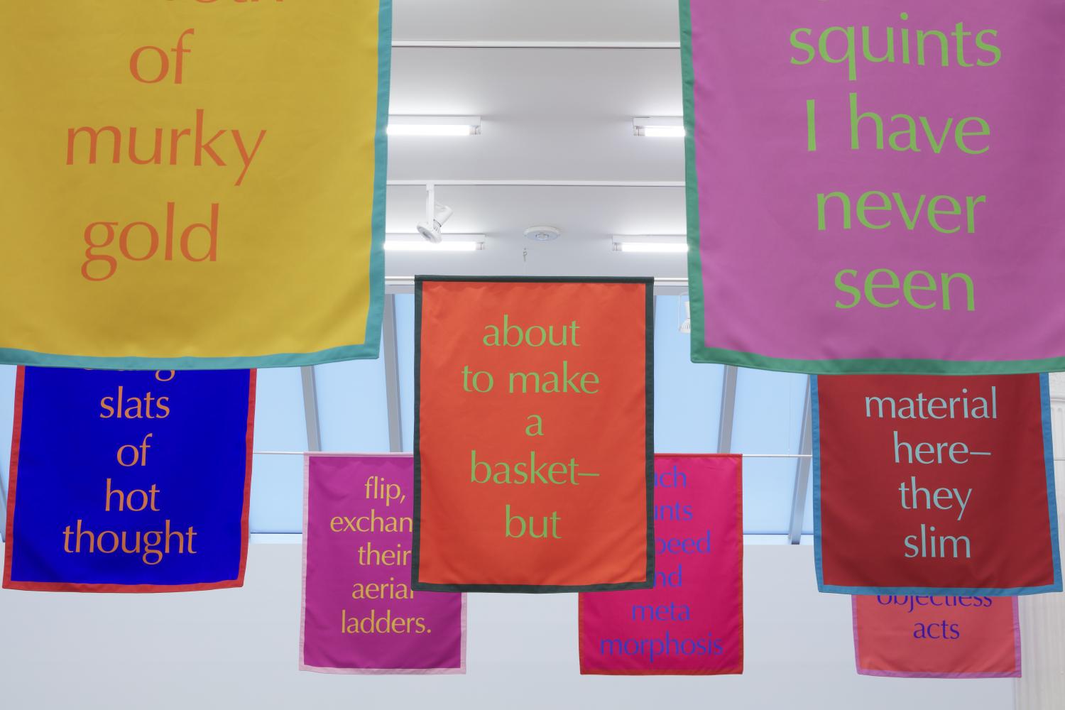 Renée Green "Space Poem #7 (Color Without Objects: Intra-Active May-Words)", 2020, Whitney Biennale