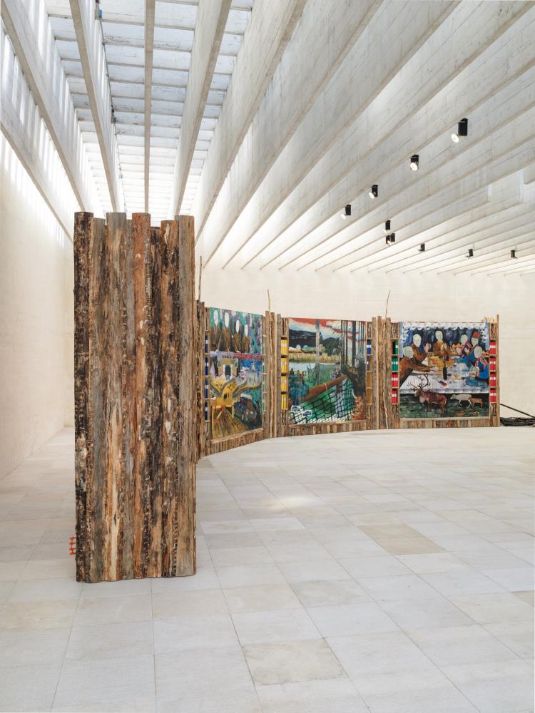 Eigenständig: Der nordische Pavillon widmet sich dem Kampf um die kulturelle Selbstbehauptung des Volks der Sámi – hier mit einer Installation von Anders Sunna. Ansicht Venedig-Biennale 2022