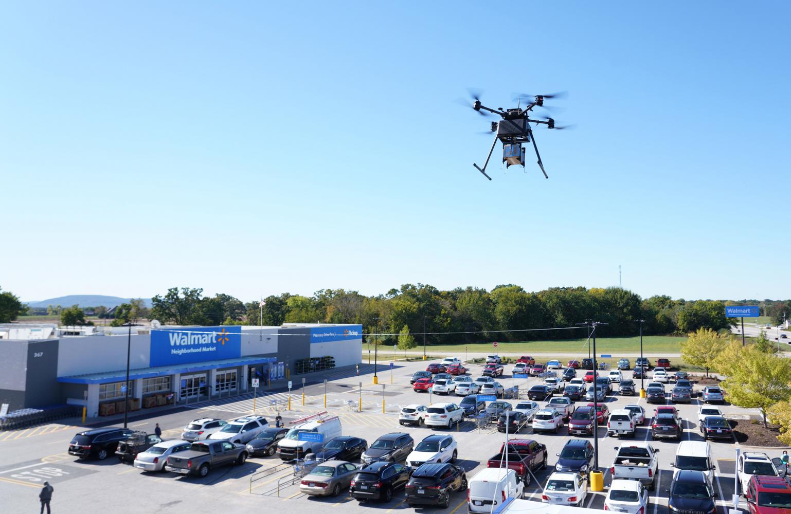 Walmart-Drohne im Einsatz