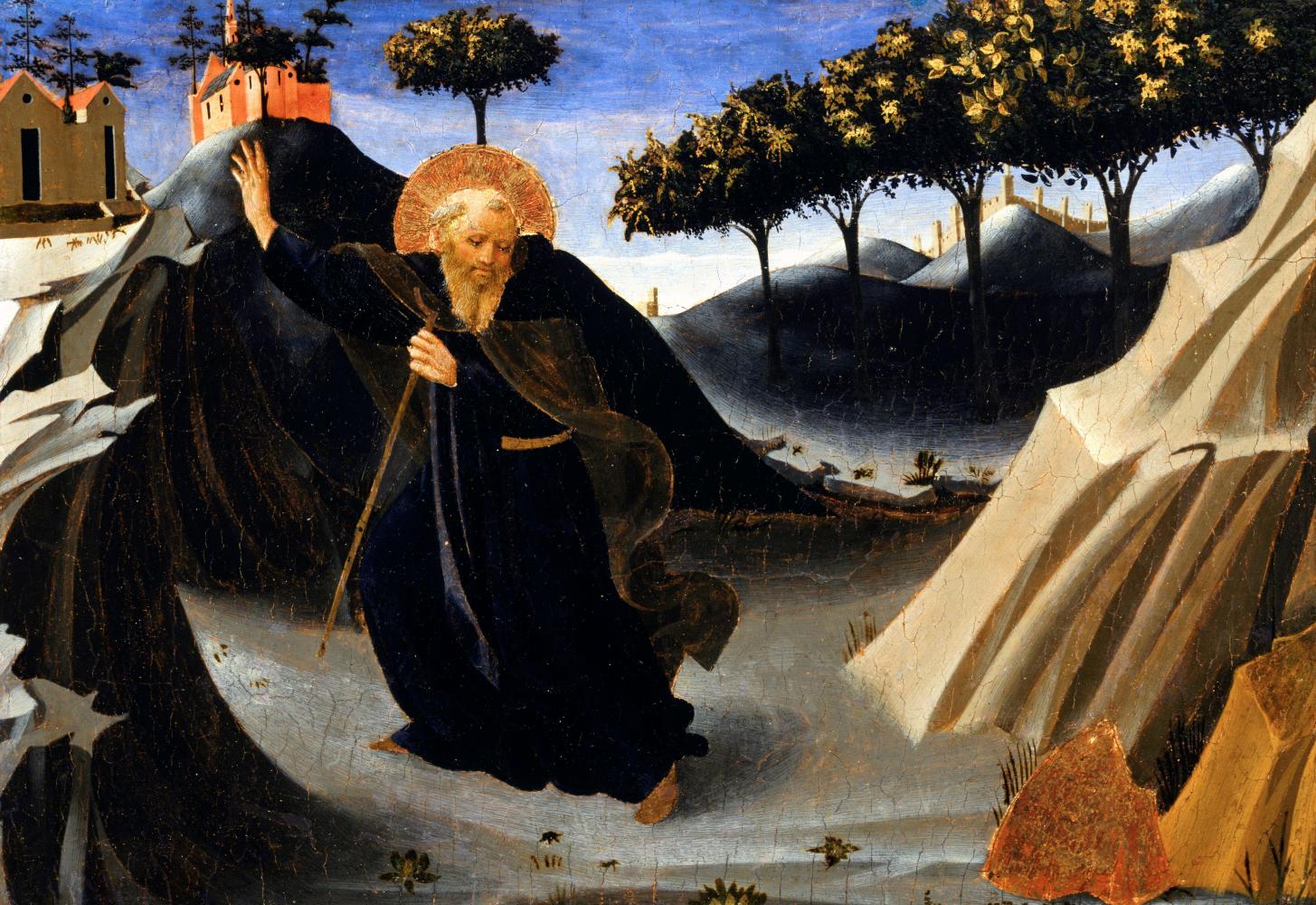 Fra Angelico "Der heilige Antonius meidet den Goldklumpen" (um 1435-40) 