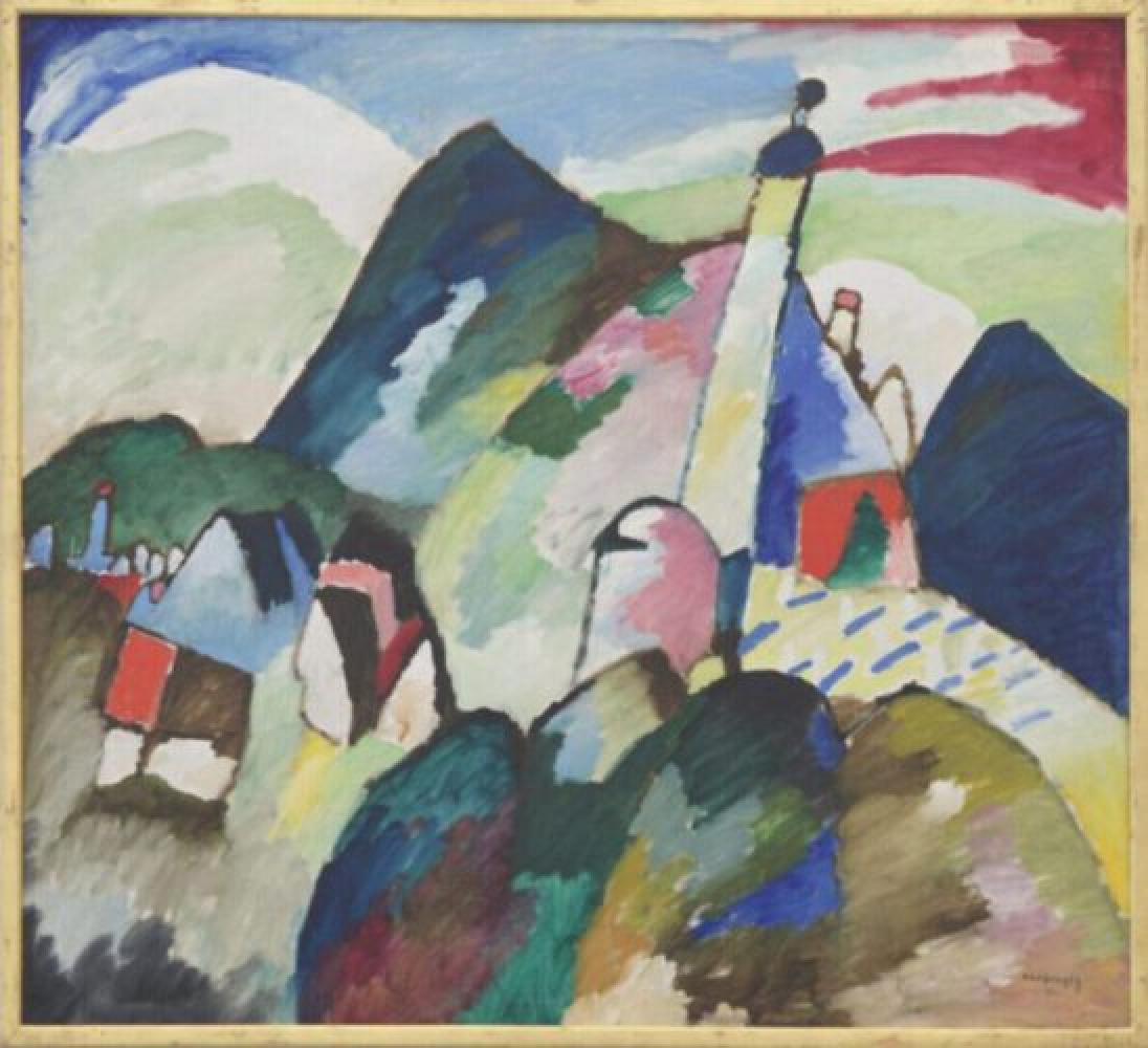 Wassily Kandinsky "Blick auf Murnau mit Kirche"