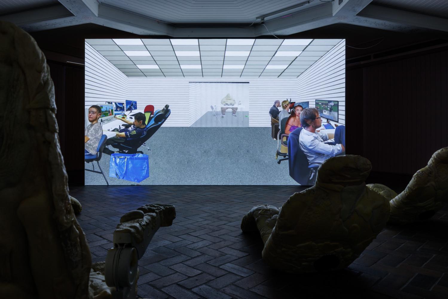 Jon Rafman "Punctured Sky", 2021, Installationsansicht im Schinkel Pavillon, 2022