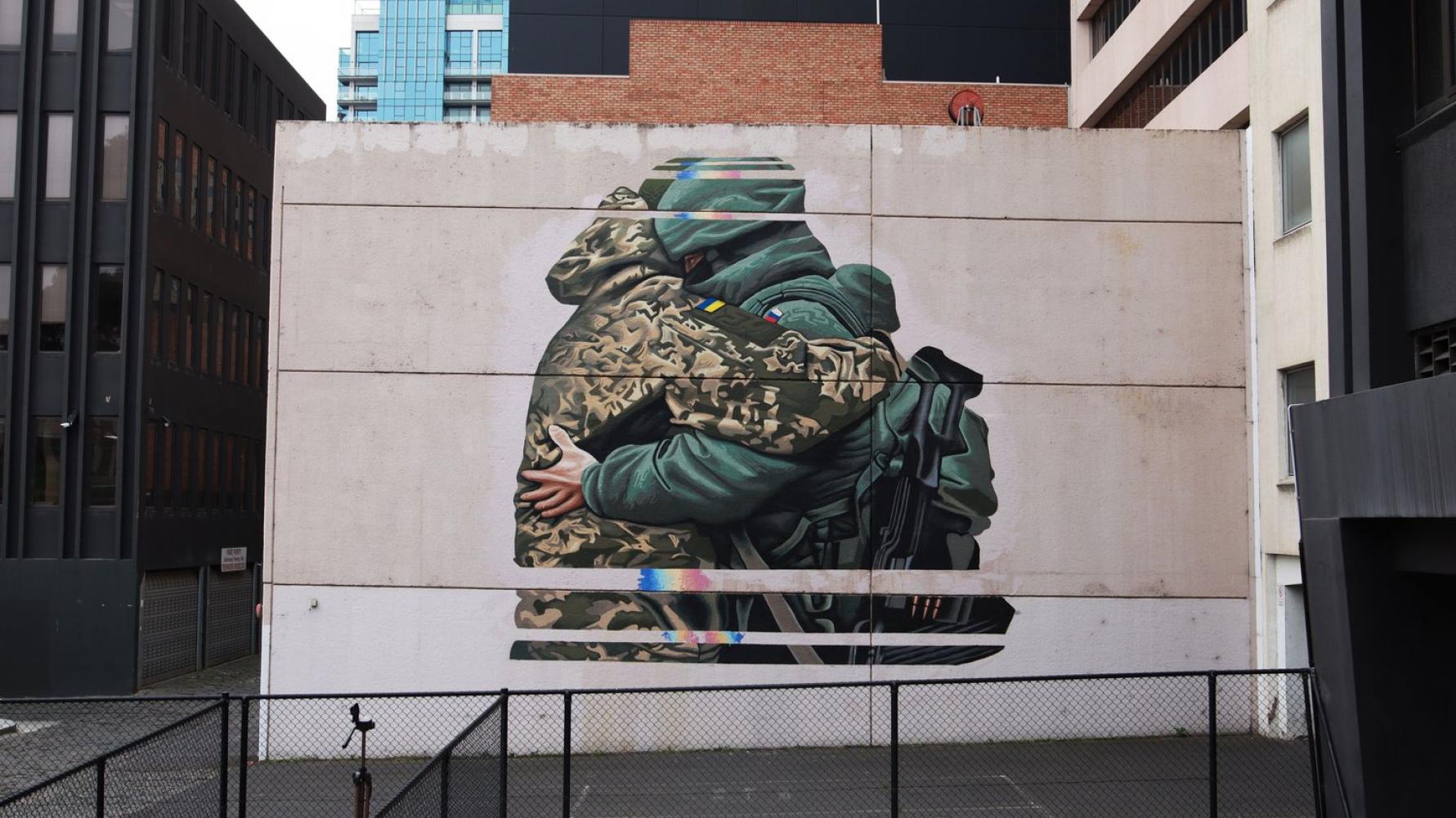 Peter Seaton alias CTO "PEACE BEFORE PIECES". Das Wandgemälde in Melbourne ist inzwischen vom Künstler selbst entfernt worden
