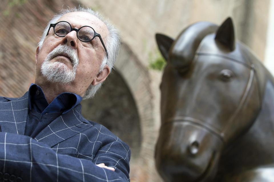  Der kolumbianische Künstler Fernando Botero 2017 während einer Vorbesichtigung zu einer Ausstellung in Rom