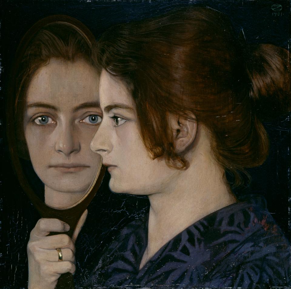 Oskar Zwintscher "Bildnis der Frau des Künstlers", 1901