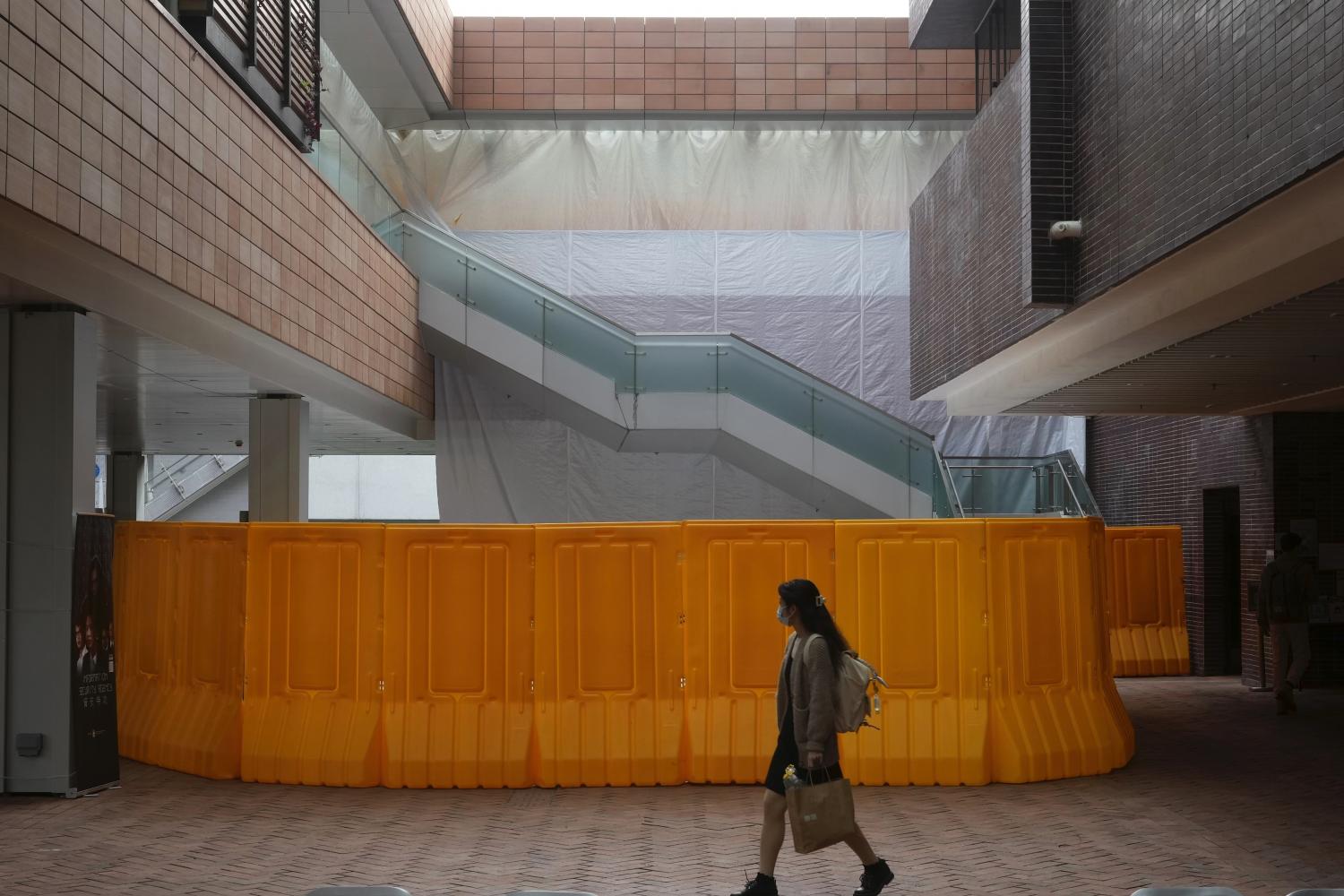 Der frühere Standort der "Säule der Schande" an einer Universität Hongkongs nachdem das Denkmal entfernt wurde 